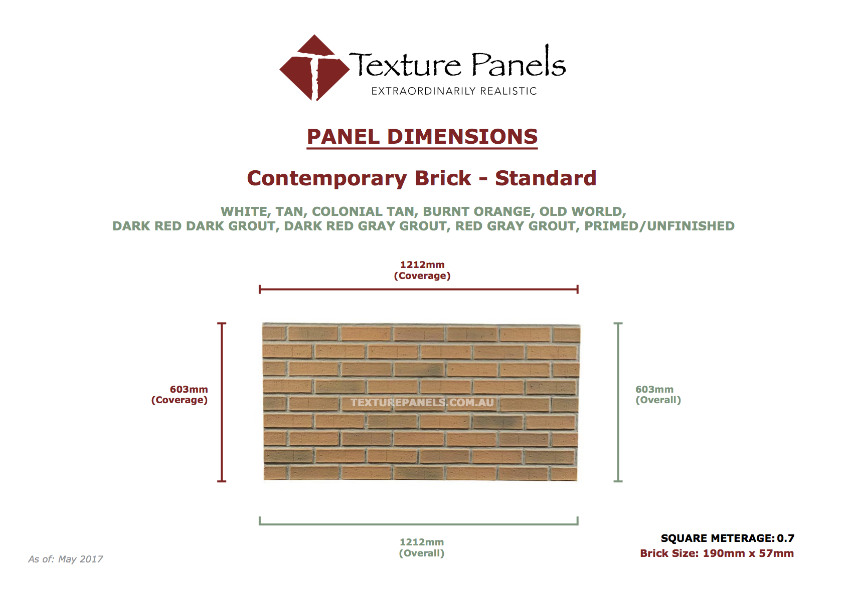 Contemporary Brick Standard - Primed/Unfinished